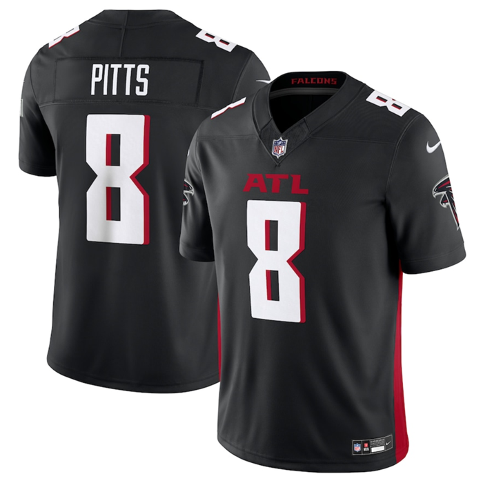 Atlanta Falcons #8 Kyle Pitts Black 2023 F.U.S.E. Vapor Untouchable Limited Stitched Football Jersey